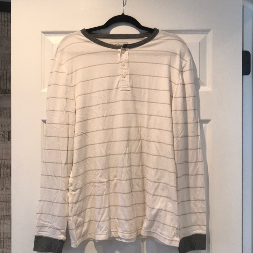 Striped 3 button Tee